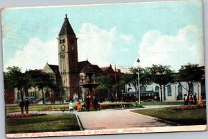 Park in Allegheny Carnegie Library in Background