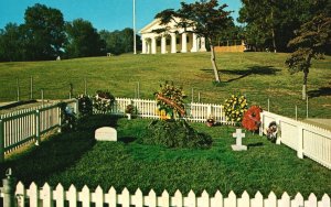 Grave John Kennedy Arlington National Cemetery Washington DC Vintage Postcard