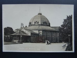 Derbyshire BUXTON The Pavilion showing Invalid Carriage c1920s RP Postcard