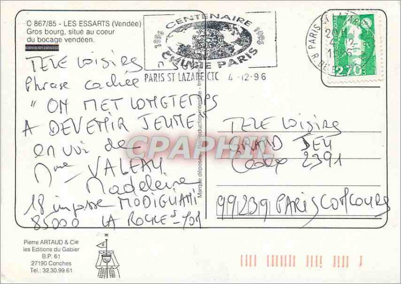 Modern Postcard Les Essarts (Vend?e) Gros Bourg Located in the heart of the B...