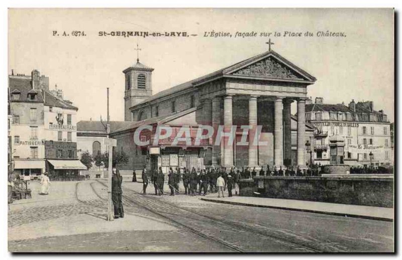 Old Postcard Chateau of Saint Germain L & # 39eglise Facade on the place of c...