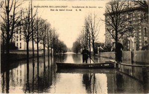 CPA BOULOGNE-BILLANCOURT Inondations 1910 - Rue de Saint-Cloud (1322861)