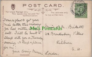 Genealogy Postcard - Birkett - 62 Brondesbury Villas, Kilburn, London RF7222