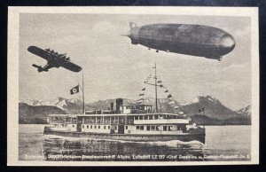 Mint Dornier DOX Giant Seaplane And Graf Zeppelin LZ 127 Picture Postcard PPC