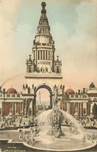 Hand Colored Wiedner Panama Pacific Expo Tower Of Jewels Fountain Of Energy PPIE