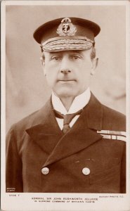British Admiral Sir John Rushworth Jellicoe Navy Commander RPPC Postcard H8