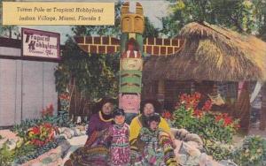Florida Miami Totem Pole At Tropical Hobbyland Indian Village