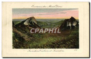 Old Postcard Mont Dore Surroundings Tuiliere rocks and Sanadoire