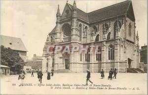 Postcard Old Rennes Saint Aubin Church Basilica of Our Lady of Good News