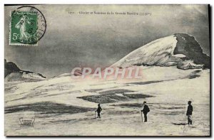 Old Postcard Glacier and summit of the Greater Sassiere mountaineering