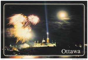 Traditional Fireworks Display on Anniversary of Condfederation, Ottawa, Ontar...