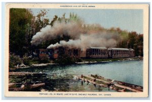 1924 Portage Ltd. In Route Lake of Bays Ontario Canada Vintage Postcard