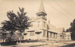 A71/ Farmington Maine Me RPPC Real Photo Postcard c1910 Baptist Church