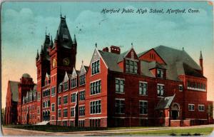 Hartford Public High School, Hartford CT c1913 Vintage Postcard N06