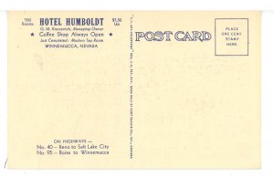 NV - Winnemucca. Hotel Humboldt ca 1937