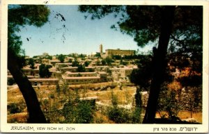 RARE - Vintage Postcard - Jerusalem - MT ZION - POSTED - VINTAGE