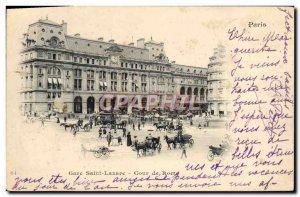 Old Postcard Paris Saint Lazare Court of Rome