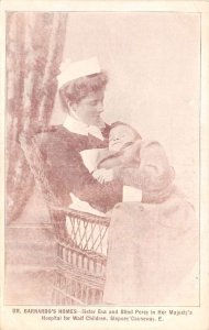 Dr.Barnardos Hospital Nurse Sister Eva Blind Percy Brown Postcard AA108961