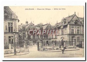 Orleans Postcard Old Place of & # 39Etape City Hotel