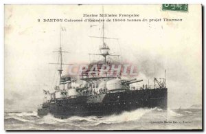 Old Postcard warship Danton Breastplate Wing Thomson project