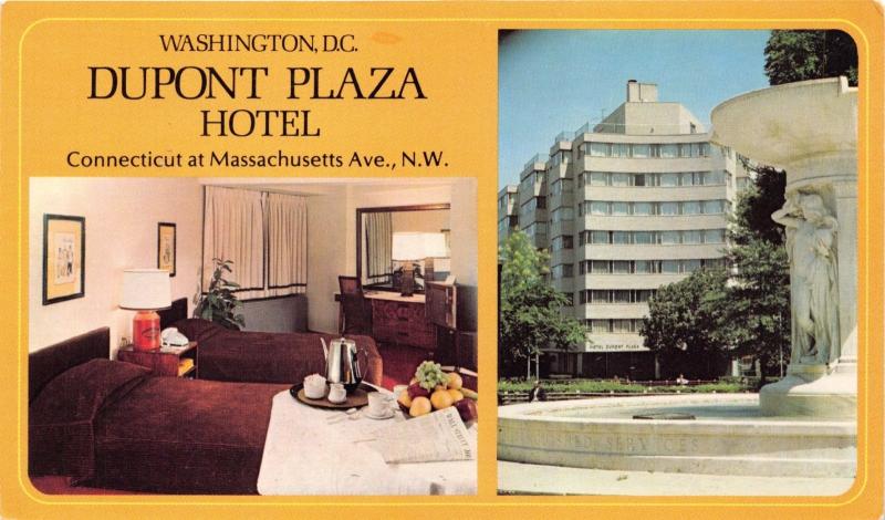 Nice Vintage Color Photograph Postcard Washington Plaza Hotel GOOD COND 