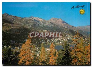 Modern Postcard St Moritz und mit dem See Chanterella Corviglia