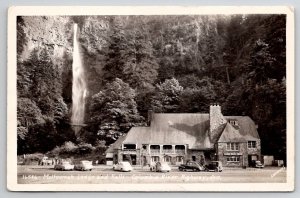 RPPC Multnomah Lodge And Falls Columbia River Highway Oregon Postcard A43