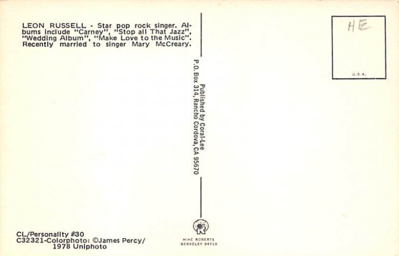 Leo Russell Music Related Unused 