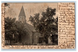 1905 Congregational Church Fremont Nebraska NE Posted Antique Postcard