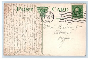 1914 Steamer Albany Nearing Kingston Point Landing, Kingston NY Postcard 