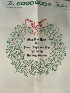 The Good body Ticker December 1968 Company Newsletter NY