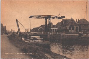 Netherlands Meppel Galgenkampsbrug Vintage Postcard 04.92