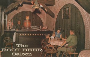 The Root Beer Saloon Pub Inn Wisconsin Dells USA Vintage Rare Postcard