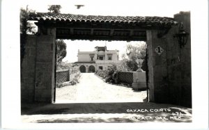 RPPC OAXACA,  Oax,  Mexico  OAXACA  COURTS   c1950s   Roadside   Postcard