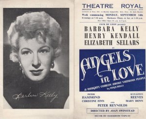 Barbara Kelly Elizabeth Sellars Angels In Love Brighton Theatre Flyer