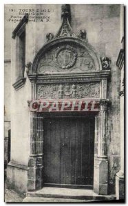 Postcard Old Tours Hotel Gouin Renaissance door