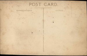 Spithead Hampshire Battleships Ships Large Structure c1915 Real Photo Postcard