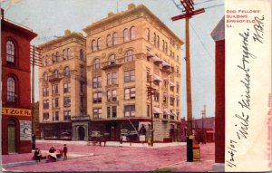 Postcard Odd Fellows' Building in Springfield, Illinois