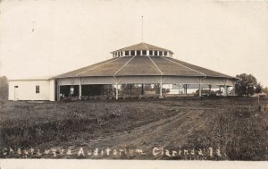 J5/ Clarinda Iowa RPPC Postcard c1910 Chautauqua Auditorium  63