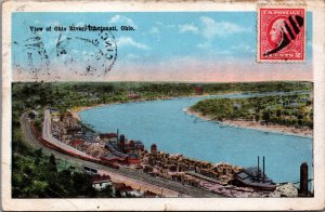 USA View of Ohio River Cincinnati Ohio Vintage Postcard C033