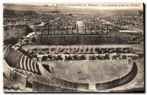 Postcard Ancient Roman Ruins From Timegad Vue Generale taken the theater