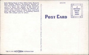 DENVER CO New China Caf Interior Old Postcard
