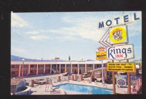 KINGMAN ARIZONA ROUTE 66 KING'S INN MOTEL SWIMMING POOL VINTAGE POSTCARD