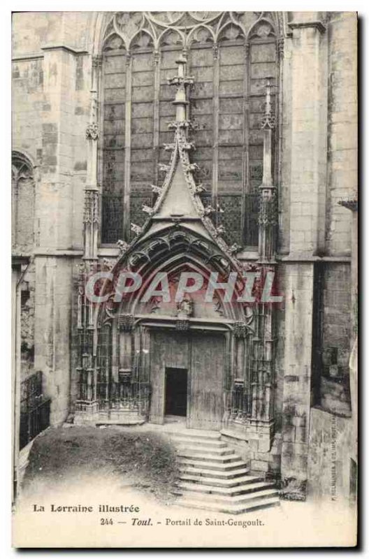 Postcard Old Lorraine Toul Illustree Portal Saint Gengoult