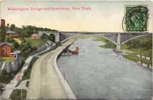 CPA AK NYC NEW YORK N.Y. Washington bridge and Speedway USA (990623)
