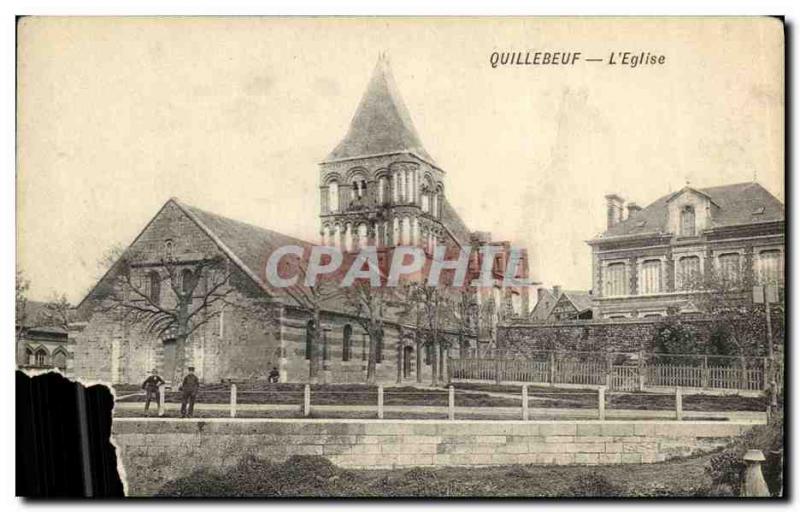 Old Postcard The Church Quillebeuf