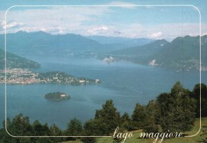 Postcard Lago Maggiore Large Lake South Side Of The Alps Europe