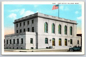 Billings Montana~United States Post Office Bldg Street View~Vintage Postcard