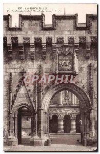 Old Postcard La Rochelle Porte D & # 39Entree From & # 39Hotel Town