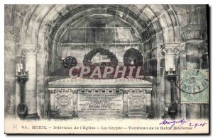 Old Postcard Rueil Interior of the Church Crypt Tomb of Queen Hortense